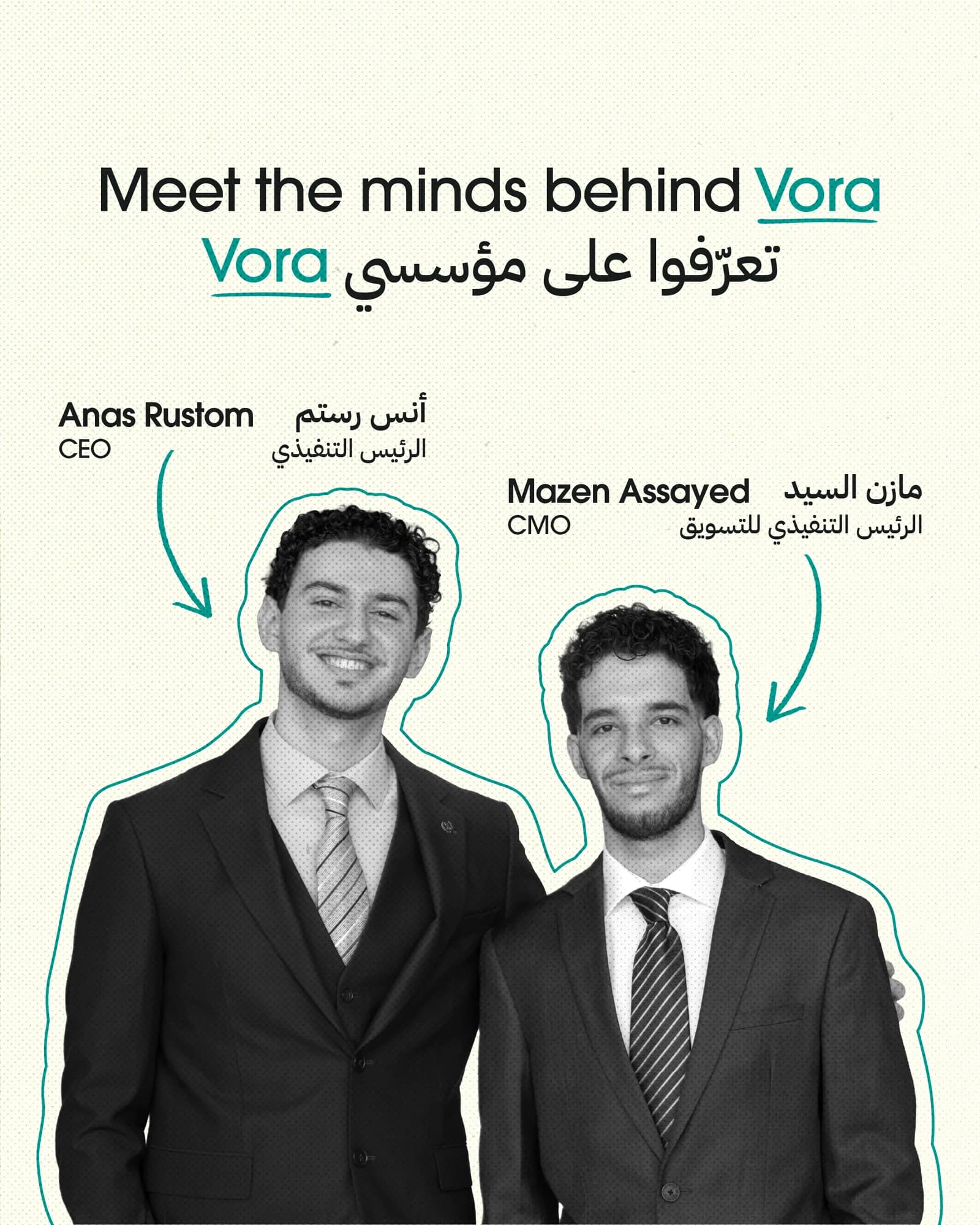 Anas Rustom and Mazen Assayed, the founders of Vora