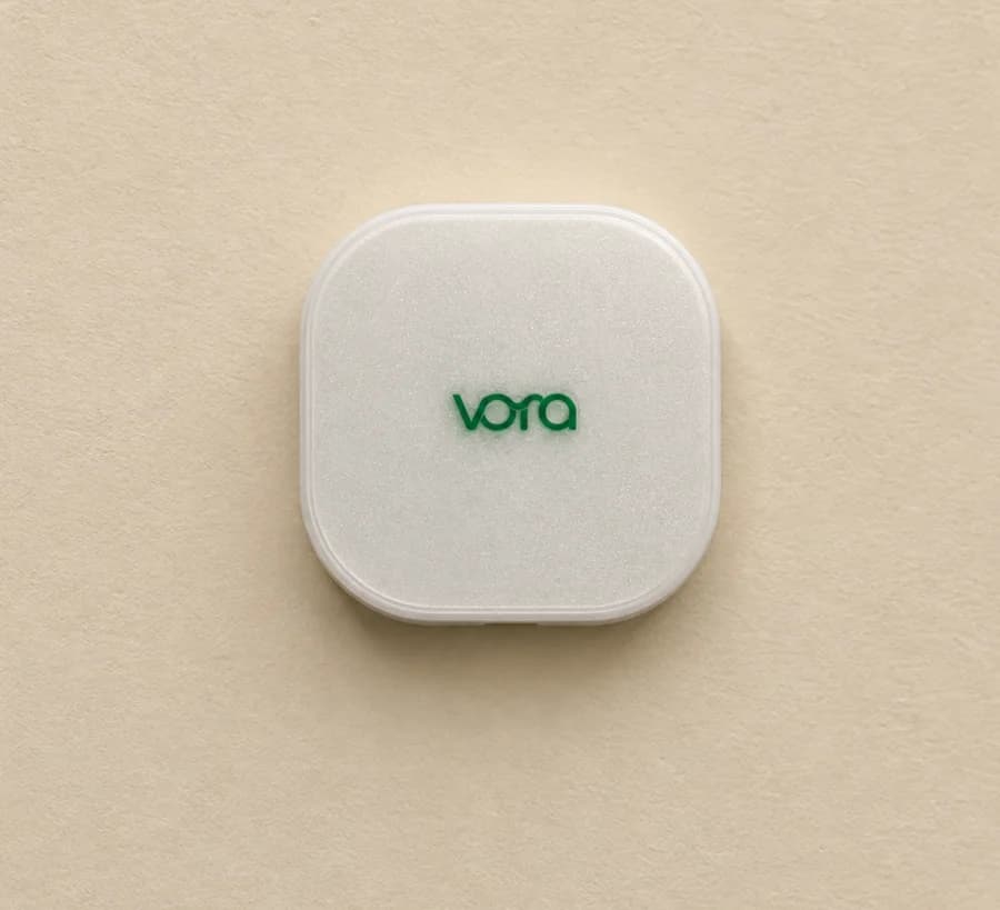 Step 1: the Vora device mounted on the wall near the air conditioner
